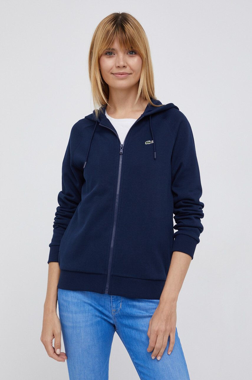 Lacoste bluza barbati culoarea albastru marin neted - Pled.ro