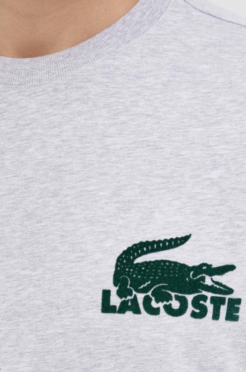 Lacoste bluza barbati culoarea gri cu imprimeu - Pled.ro