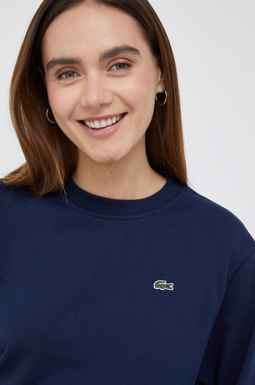 Lacoste bluza femei culoarea albastru marin neted - Pled.ro