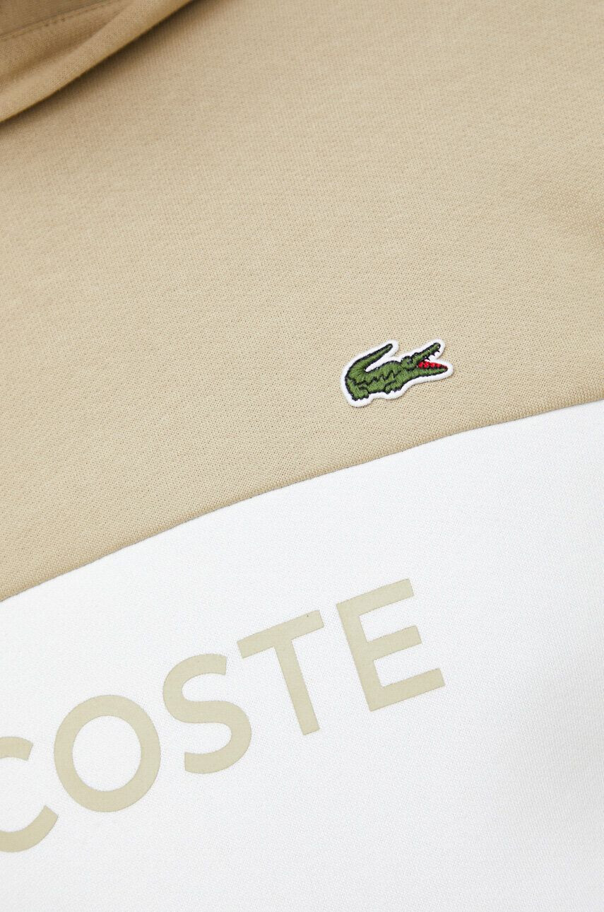 Lacoste bluza barbati culoarea verde cu glugă modelator - Pled.ro