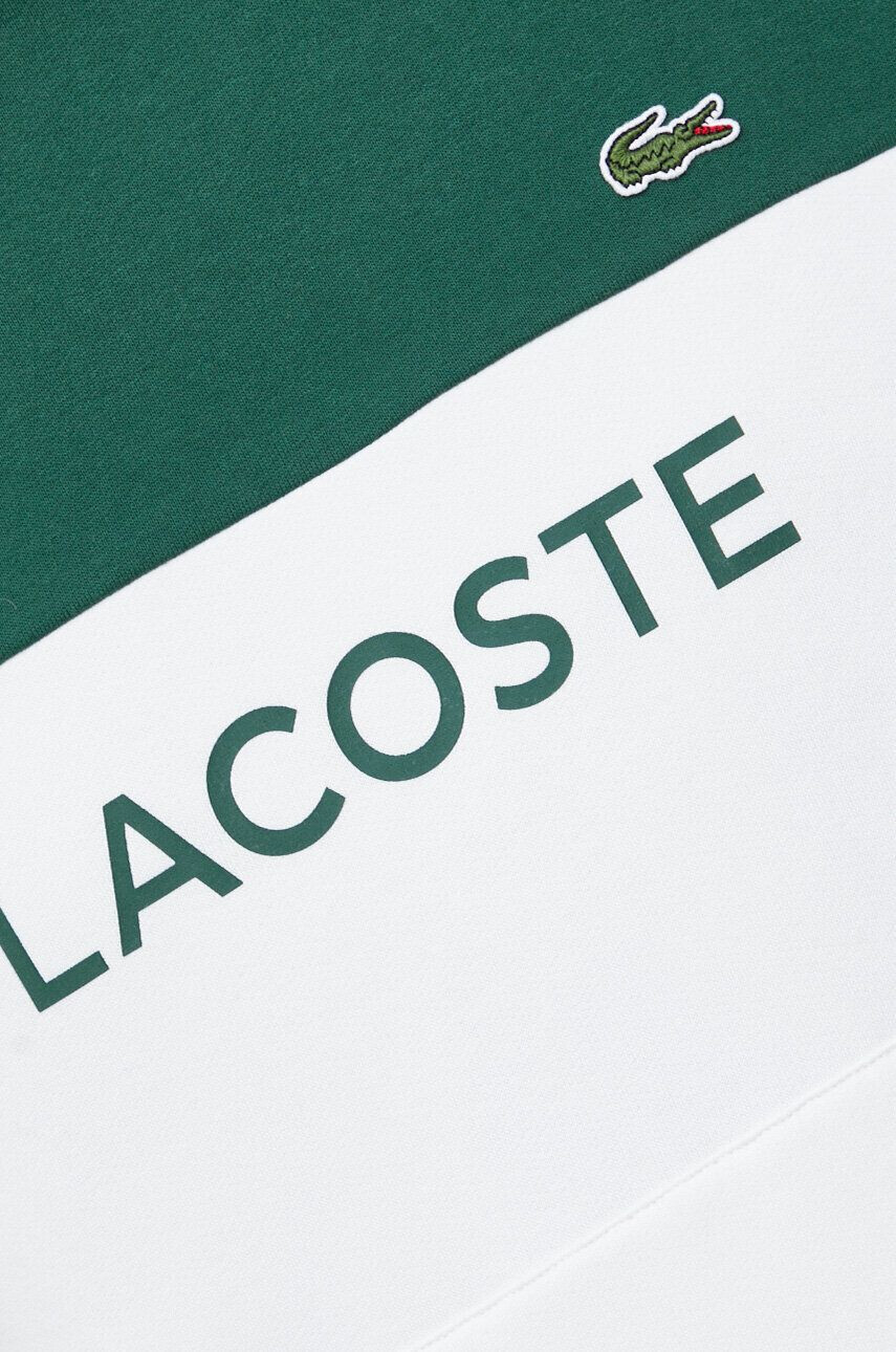 Lacoste bluza barbati culoarea verde cu glugă modelator - Pled.ro