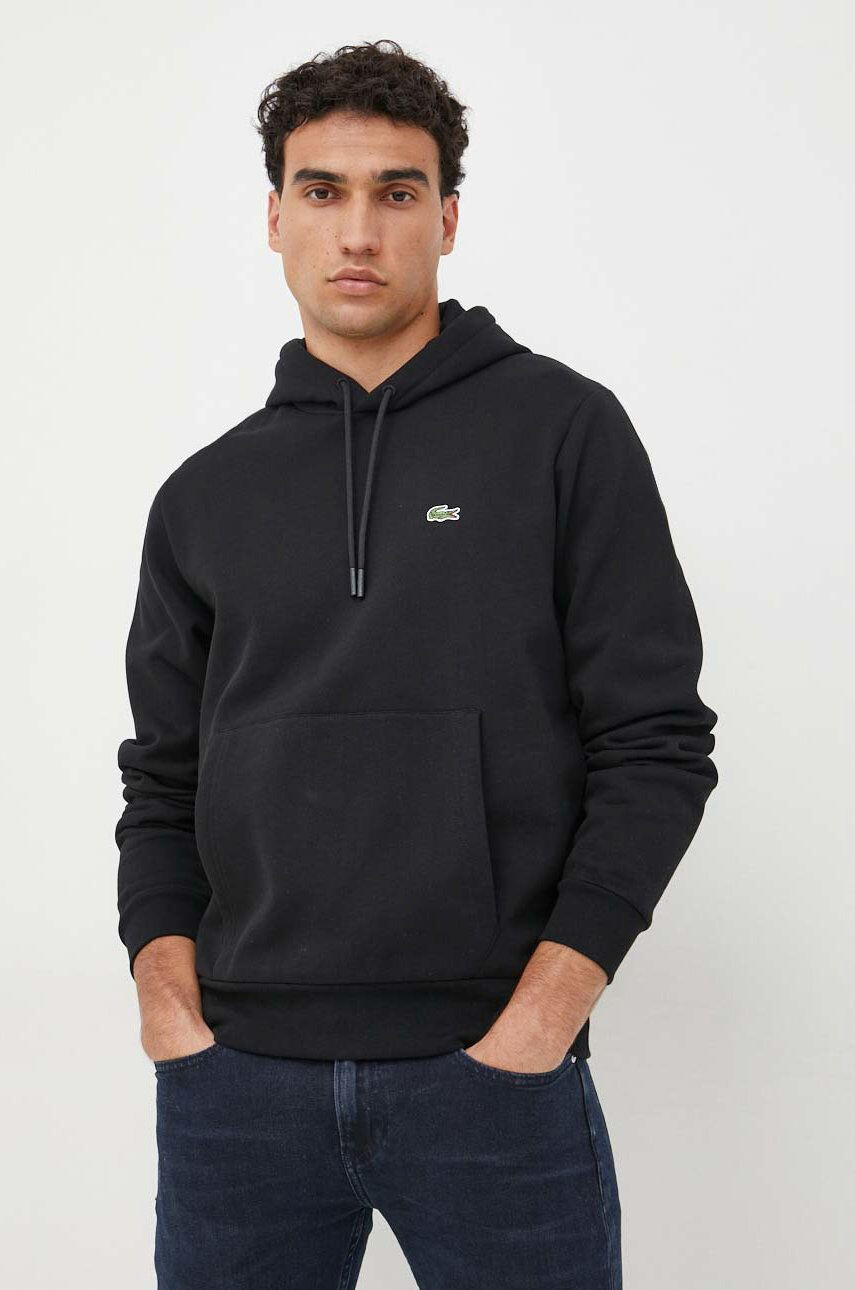 Lacoste bluză barbati culoarea negru neted SH9623-031 - Pled.ro