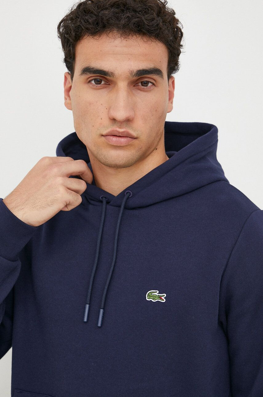 Lacoste bluză barbati culoarea albastru marin neted SH9623-031 - Pled.ro