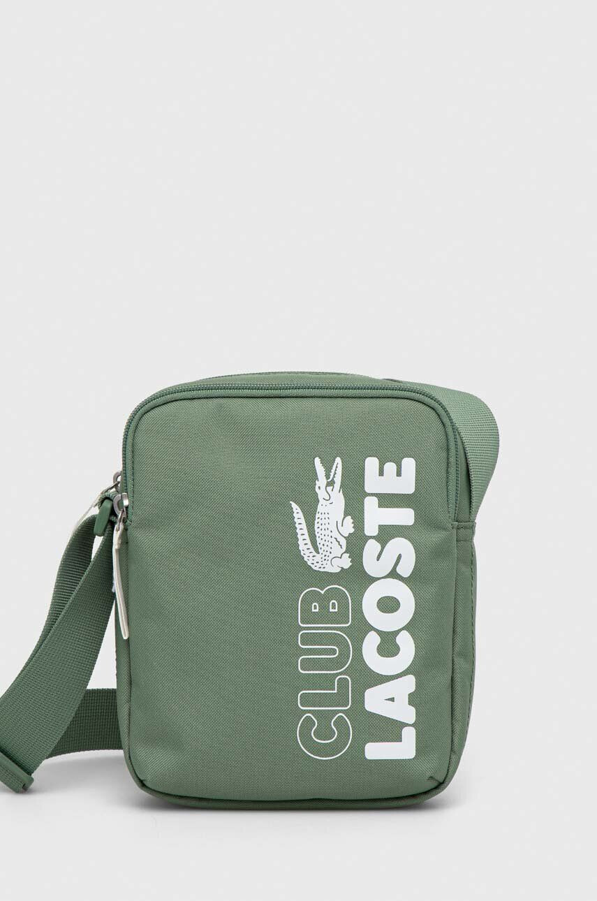 Lacoste borseta culoarea verde - Pled.ro