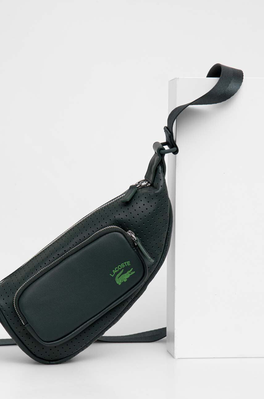 Lacoste borseta culoarea verde - Pled.ro