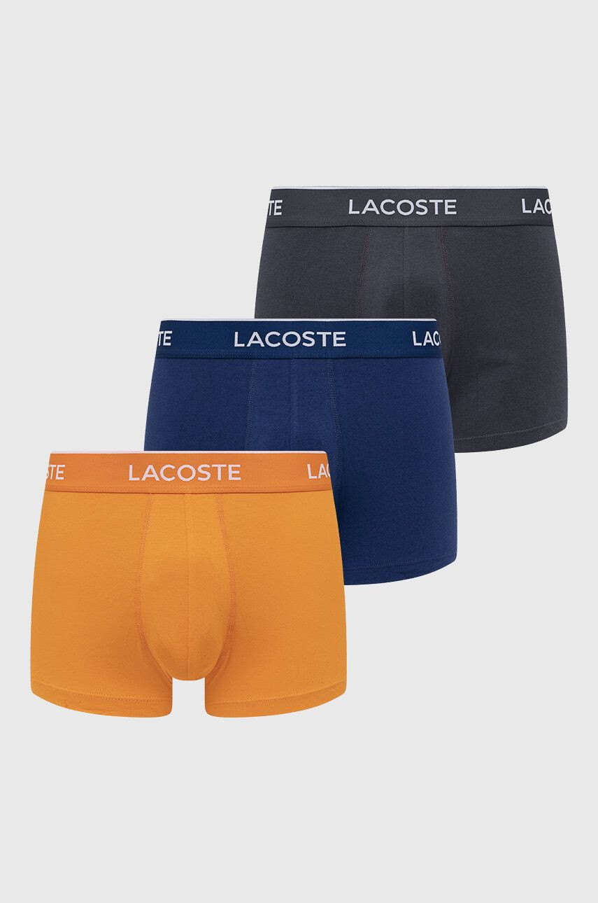 Lacoste Lasoste boxeri (3-pack) barbati culoarea portocaliu - Pled.ro