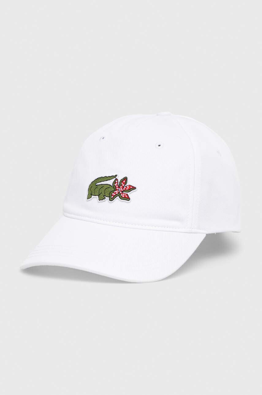 Lacoste șapcă din bumbac x Netflix culoarea alb cu imprimeu RK7743-VIQ - Pled.ro