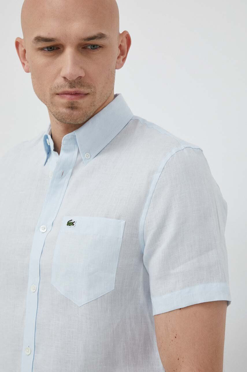 Lacoste camasa de in cu guler button-down regular - Pled.ro