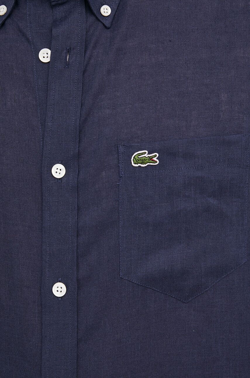 Lacoste camasa de in culoarea albastru marin cu guler button-down regular - Pled.ro