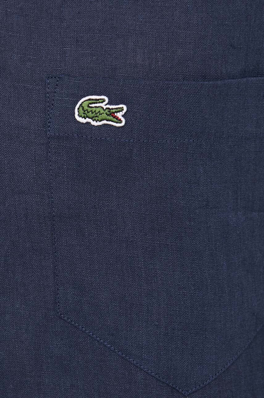 Lacoste camasa de in culoarea albastru marin cu guler button-down regular - Pled.ro