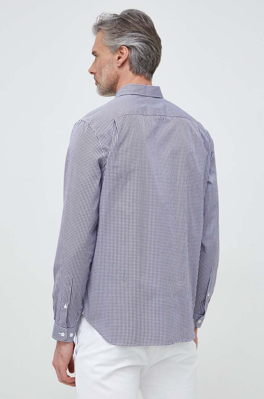 Lacoste camasa din bumbac barbati culoarea alb cu guler button-down regular - Pled.ro