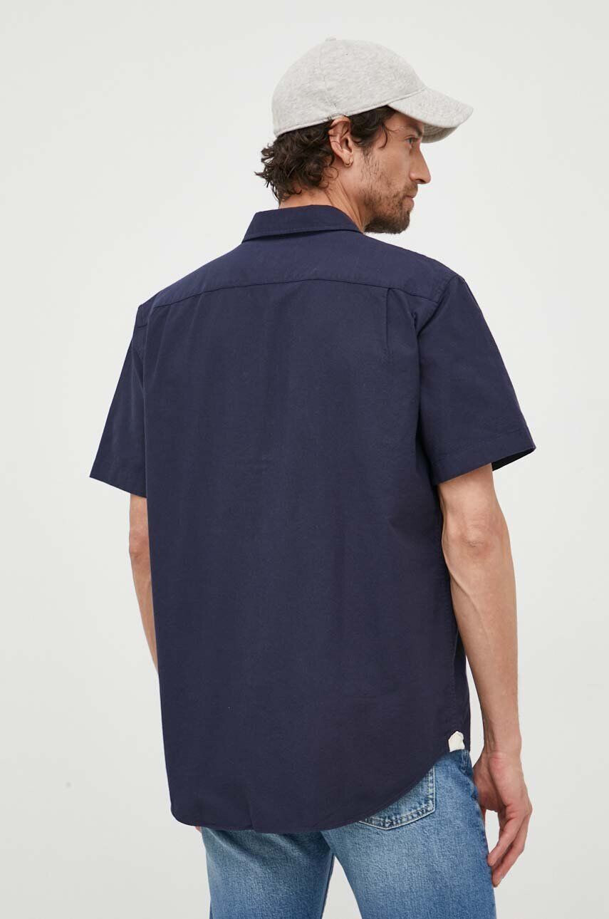 Lacoste camasa din bumbac barbati culoarea albastru marin cu guler button-down regular - Pled.ro