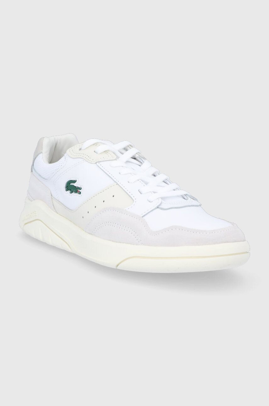 Lacoste Ghete de piele Game Advance culoarea alb - Pled.ro