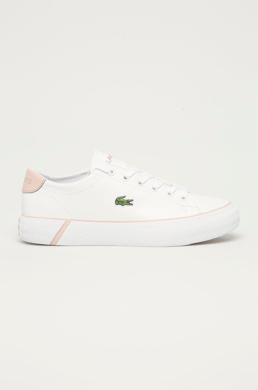 Lacoste Ghete de piele culoarea alb - Pled.ro