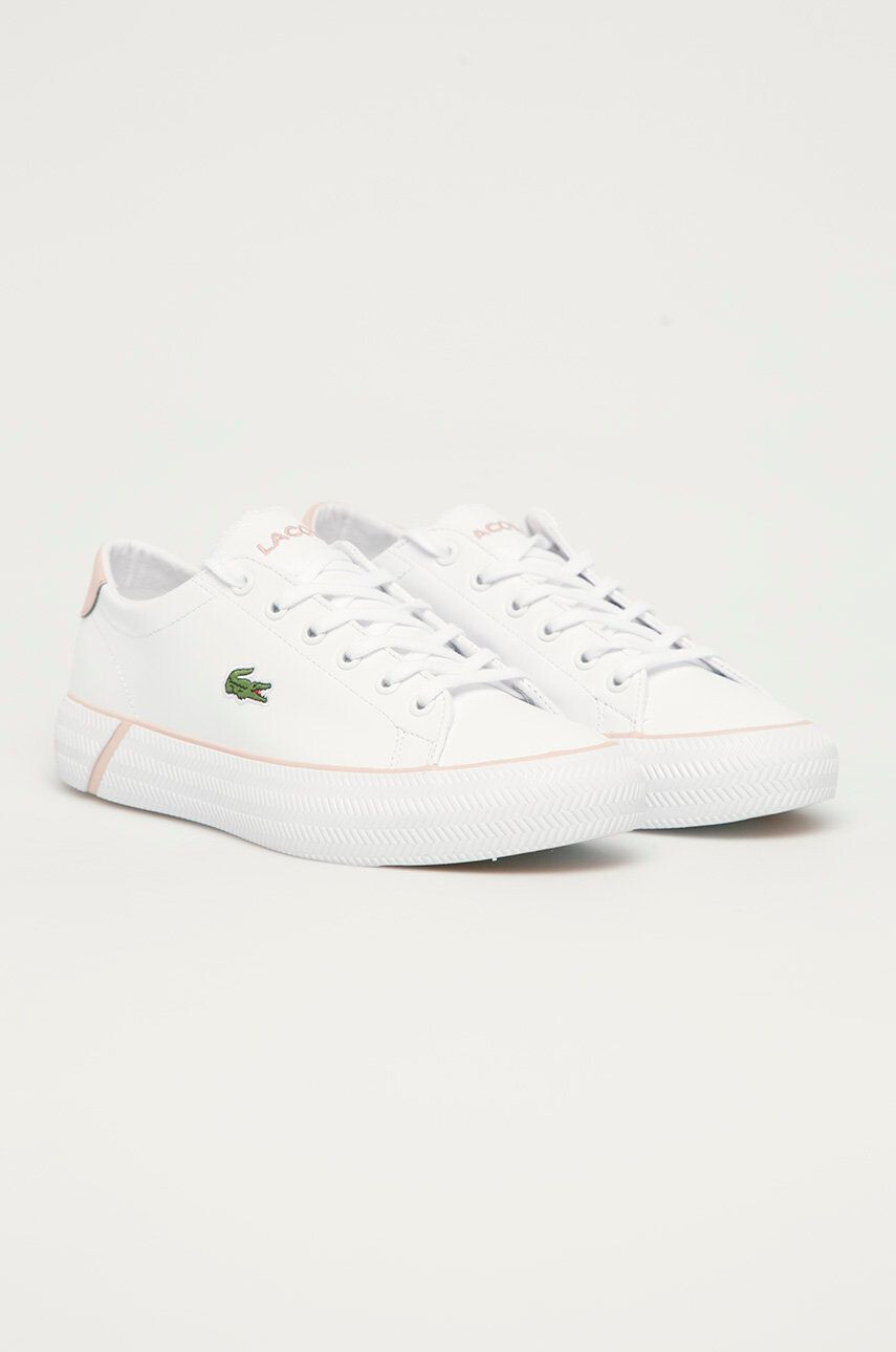 Lacoste Ghete de piele culoarea alb - Pled.ro