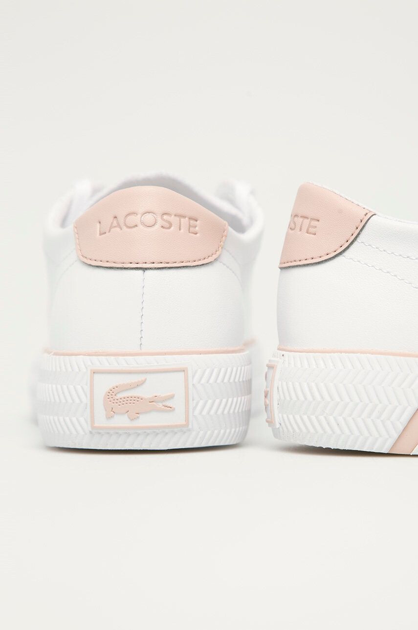 Lacoste Ghete de piele culoarea alb - Pled.ro