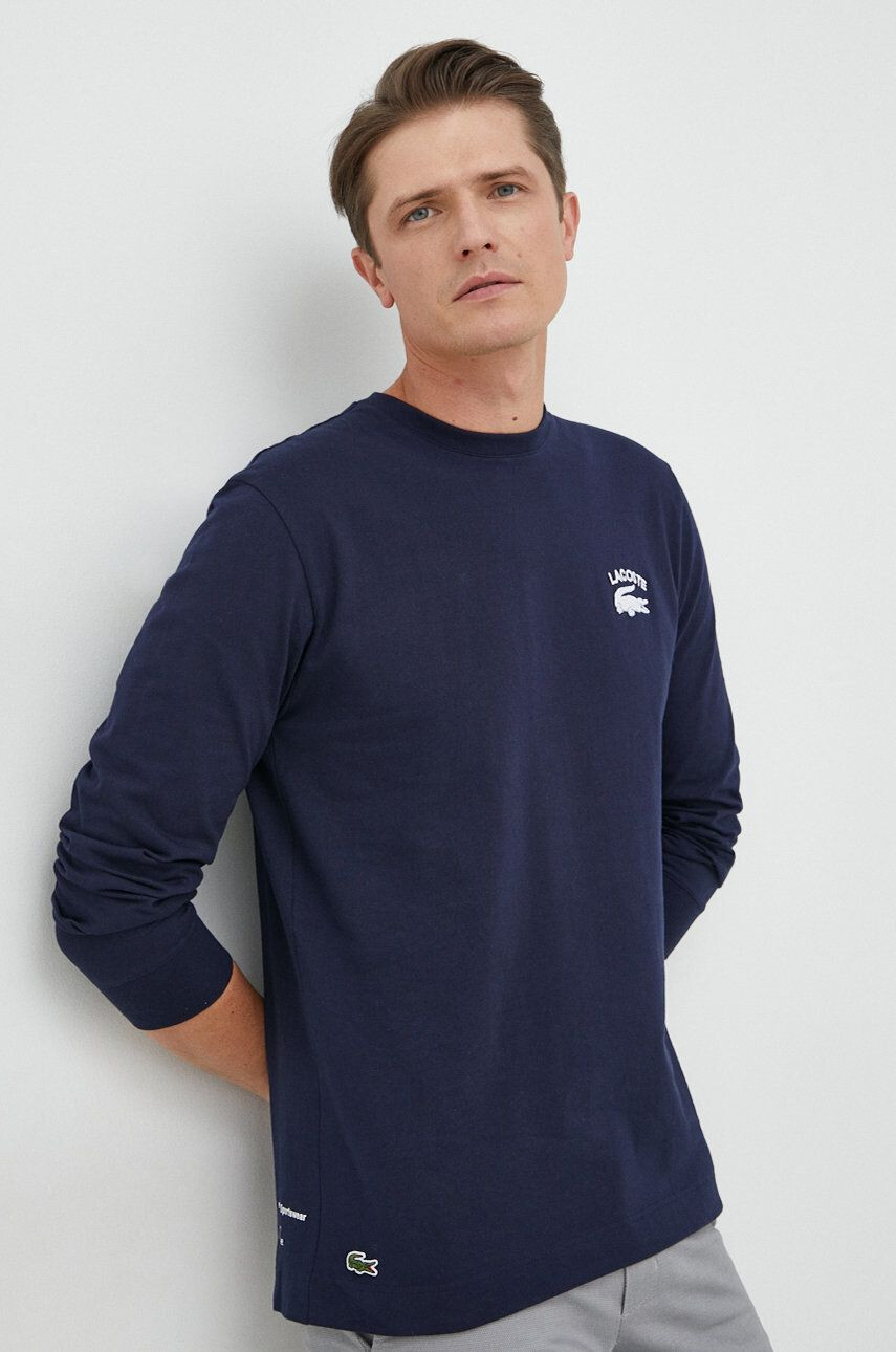 Lacoste longsleeve din bumbac - Pled.ro