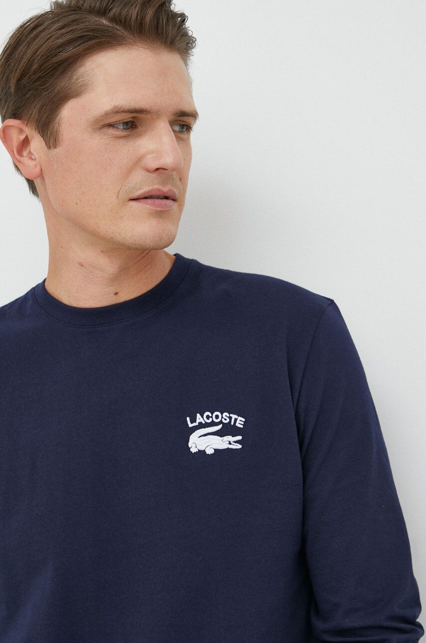 Lacoste longsleeve din bumbac - Pled.ro