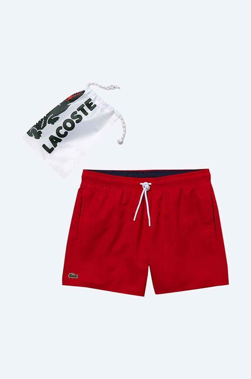 Lacoste pantaloni scurți de baie culoarea rosu MH6270-528 - Pled.ro