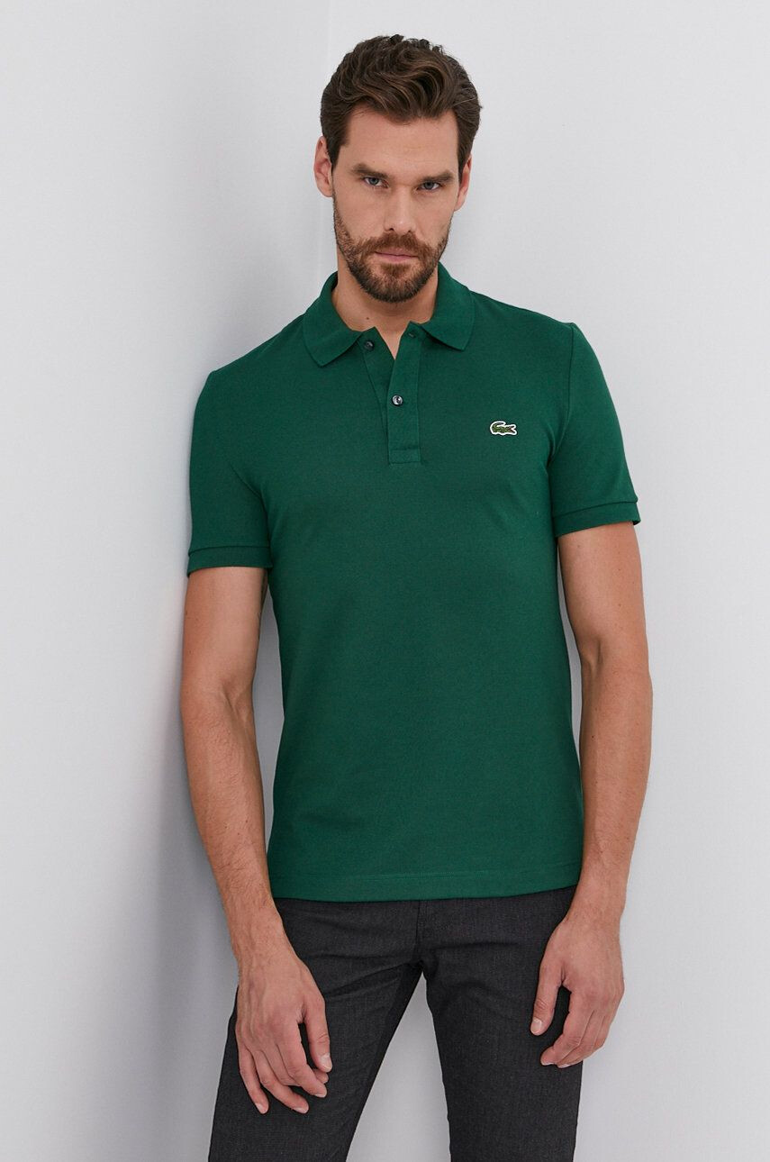 Lacoste polo de bumbac culoarea verde neted PH4012.-132 - Pled.ro