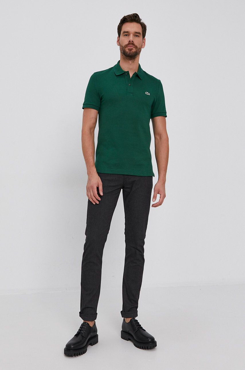 Lacoste polo de bumbac culoarea verde neted PH4012.-132 - Pled.ro