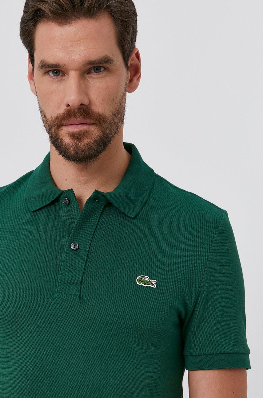 Lacoste polo de bumbac culoarea verde neted PH4012.-132 - Pled.ro