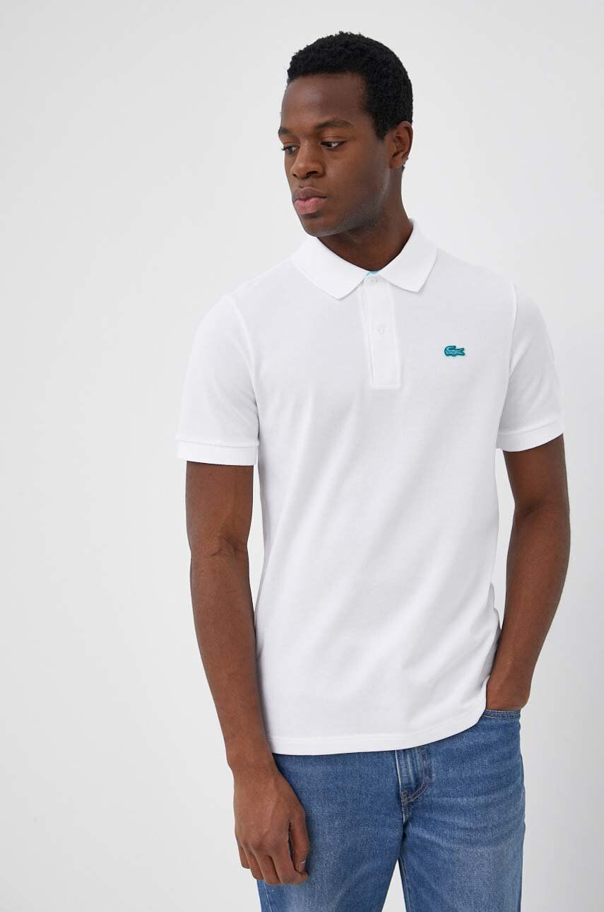 Lacoste polo de bumbac culoarea albastru marin neted PH4014.-001 - Pled.ro