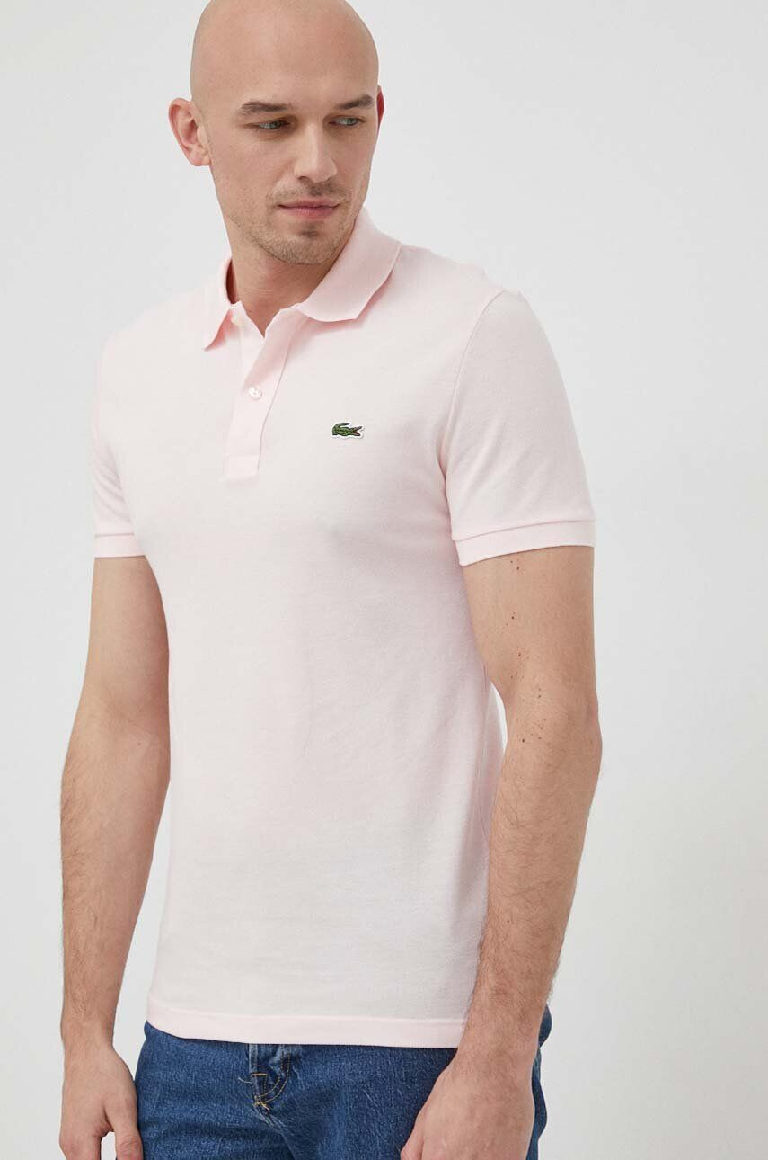 Lacoste polo de bumbac culoarea roz neted PH4012-001 - Pled.ro