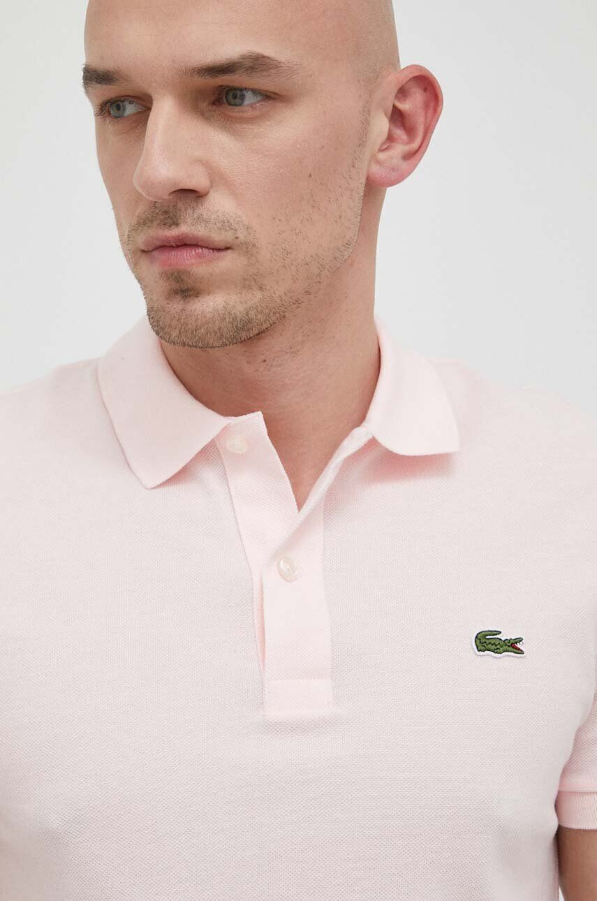 Lacoste polo de bumbac culoarea roz neted PH4012-001 - Pled.ro