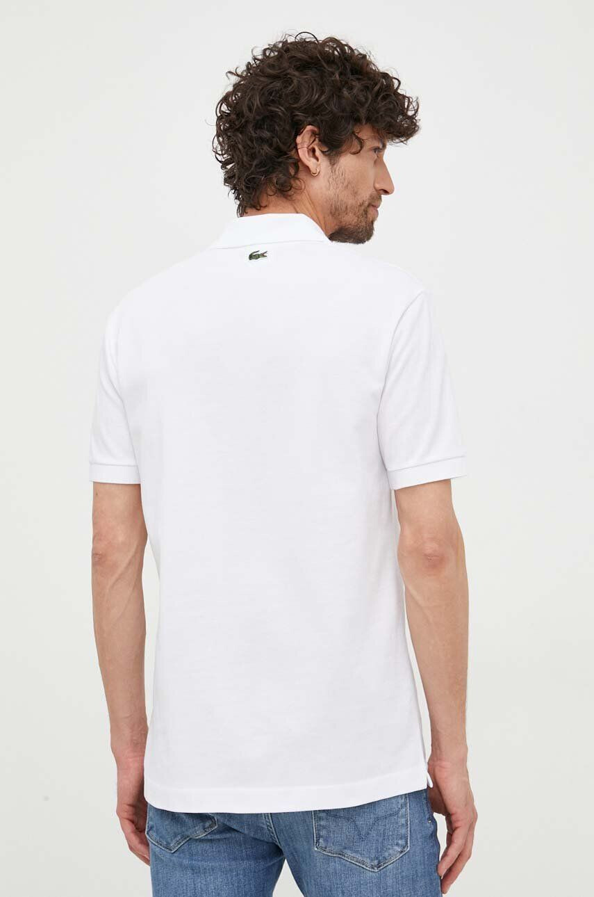 Lacoste polo de bumbac x Netflix culoarea alb cu imprimeu PH7057-VIR - Pled.ro