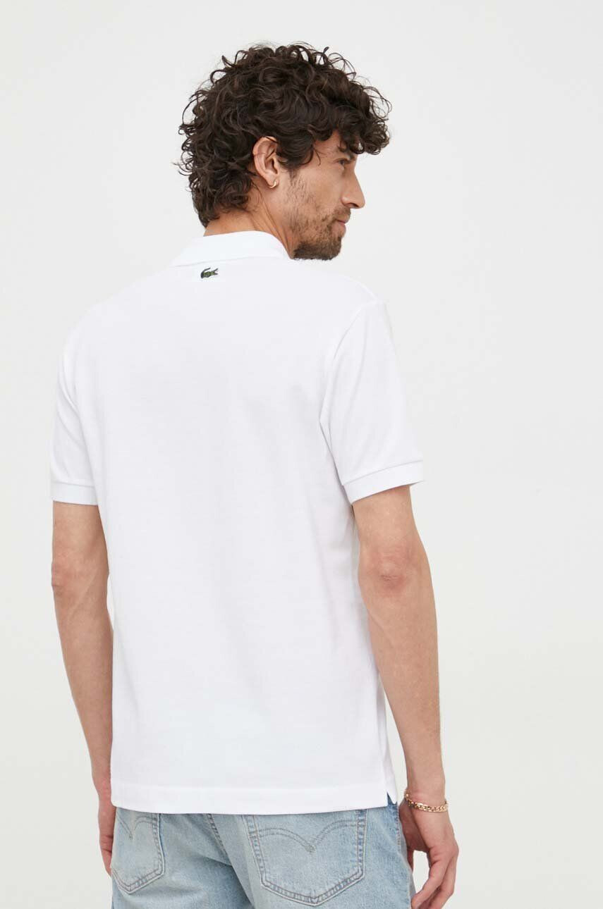 Lacoste polo de bumbac x Netflix culoarea alb cu imprimeu PH7057-VIR - Pled.ro