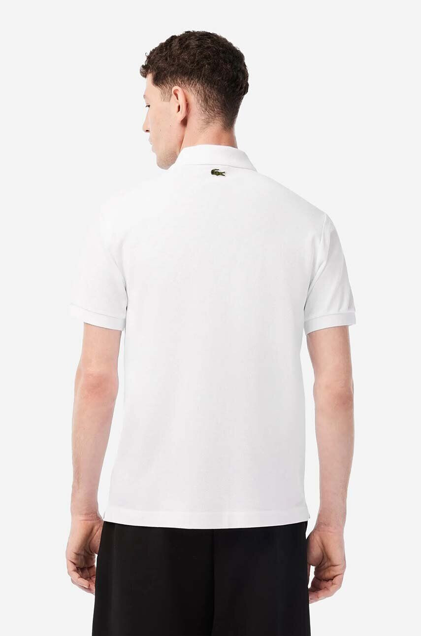 Lacoste polo de bumbac x Netflix culoarea alb cu imprimeu PH7057-VIR - Pled.ro