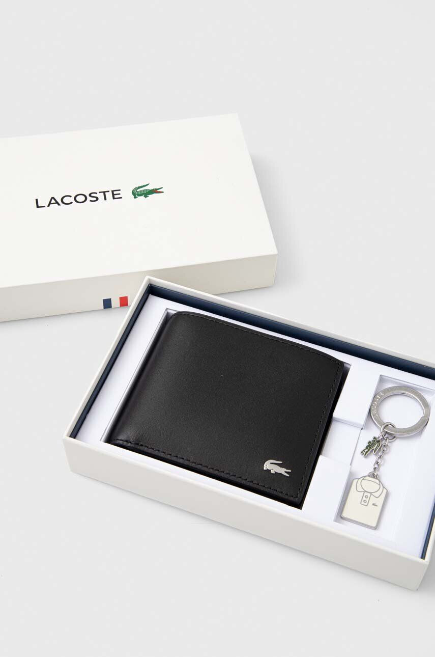 Lacoste portofel de piele barbati culoarea negru - Pled.ro