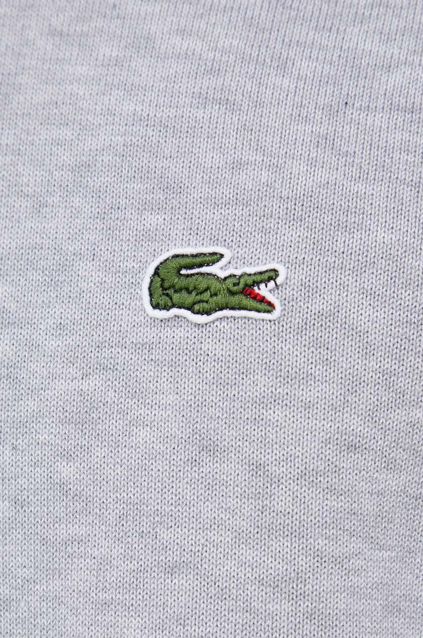 Lacoste pulover de bumbac culoarea gri light - Pled.ro