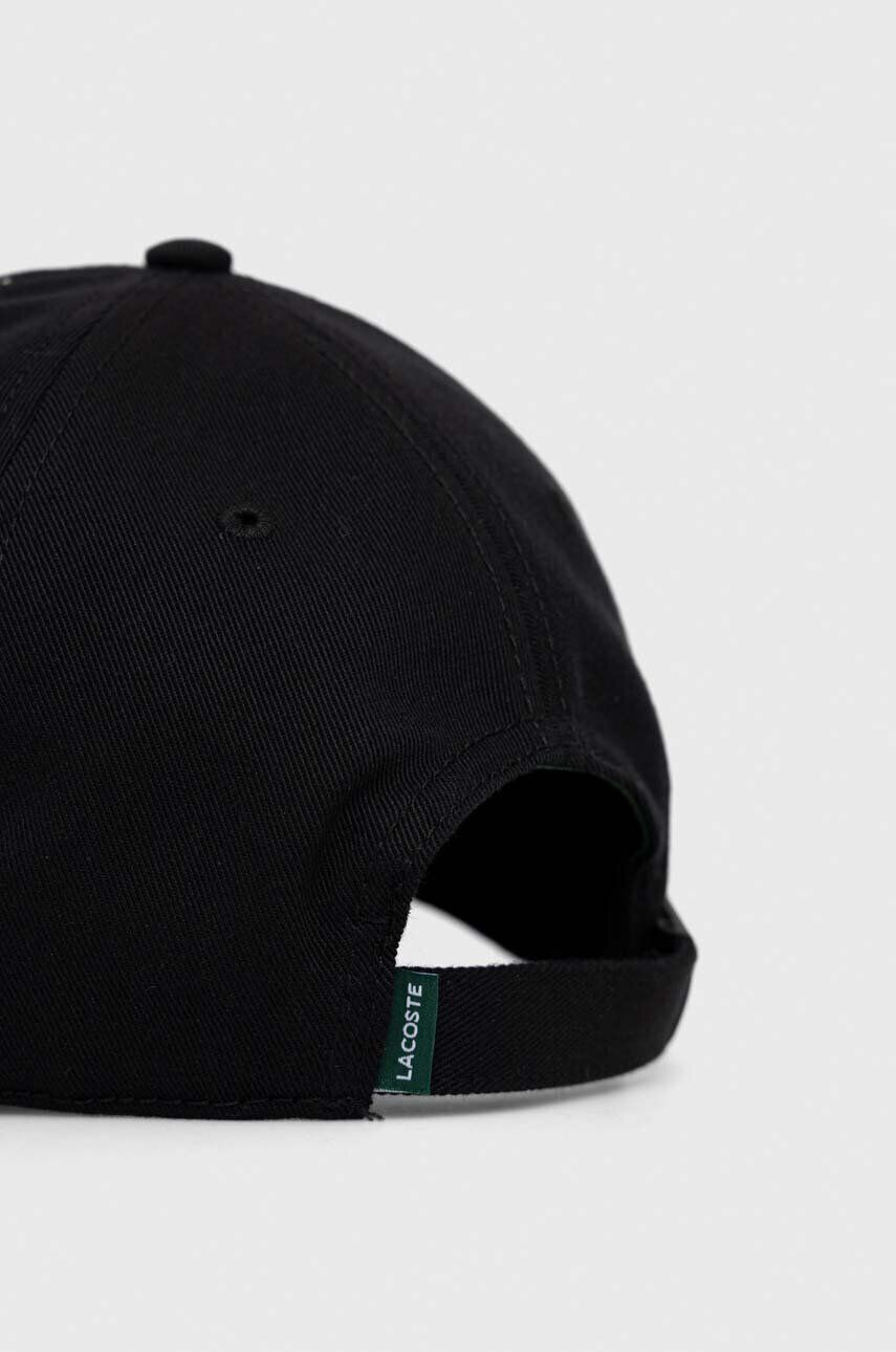 Lacoste șapcă de baseball din bumbac culoarea negru cu imprimeu RK9871-HBP - Pled.ro