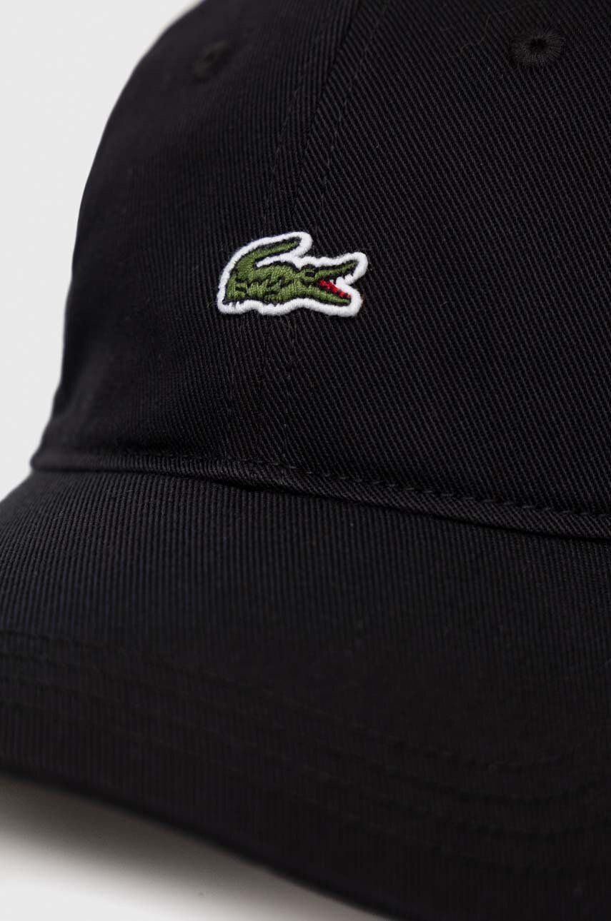 Lacoste șapcă de baseball din bumbac culoarea negru cu imprimeu RK0491-031 - Pled.ro