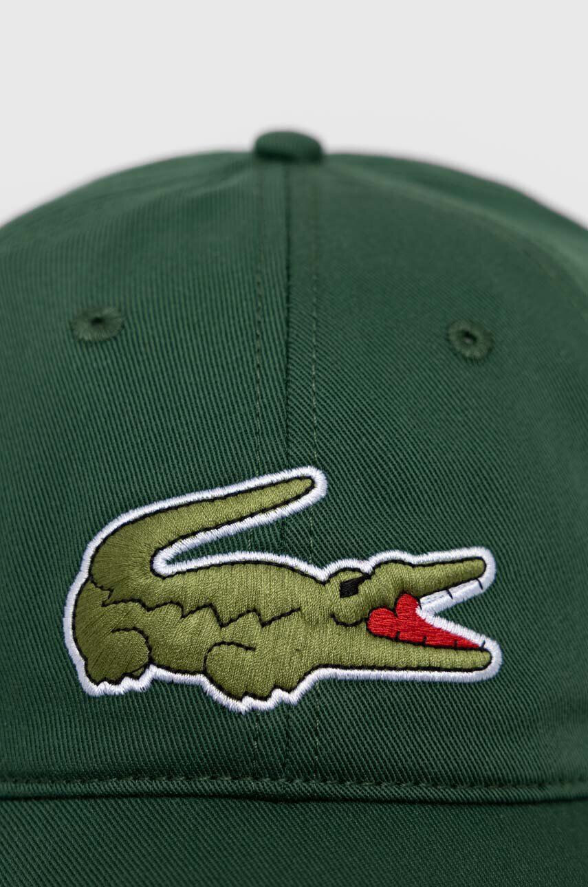 Lacoste șapcă de baseball din bumbac culoarea verde cu imprimeu RK0491-031 - Pled.ro