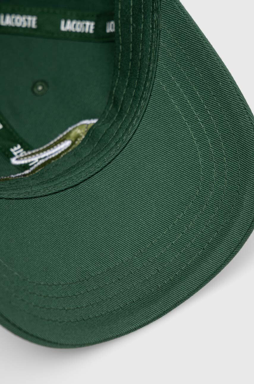 Lacoste șapcă de baseball din bumbac culoarea verde cu imprimeu RK0491-031 - Pled.ro