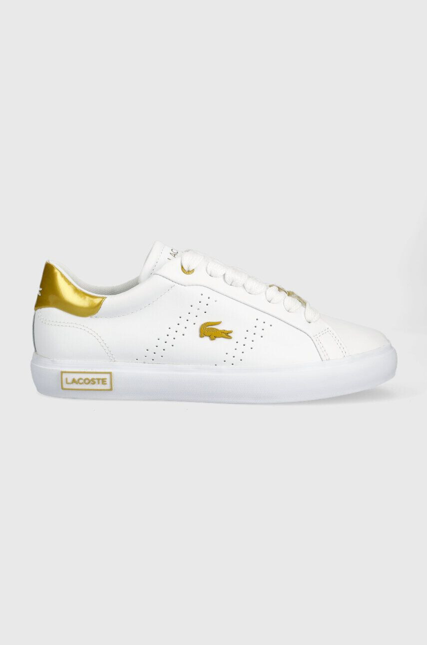 Lacoste sneakers din piele Powercourt 2.0 culoarea alb 45SFA0034 - Pled.ro