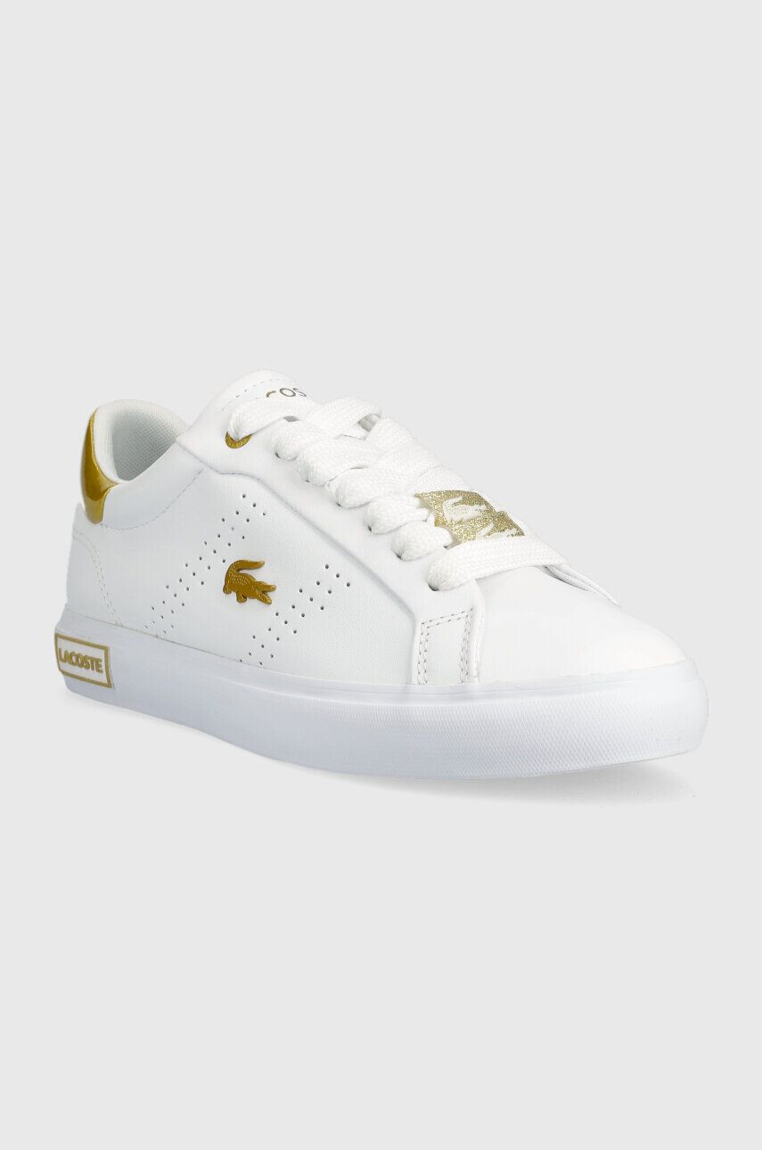 Lacoste sneakers din piele Powercourt 2.0 culoarea alb 45SFA0034 - Pled.ro