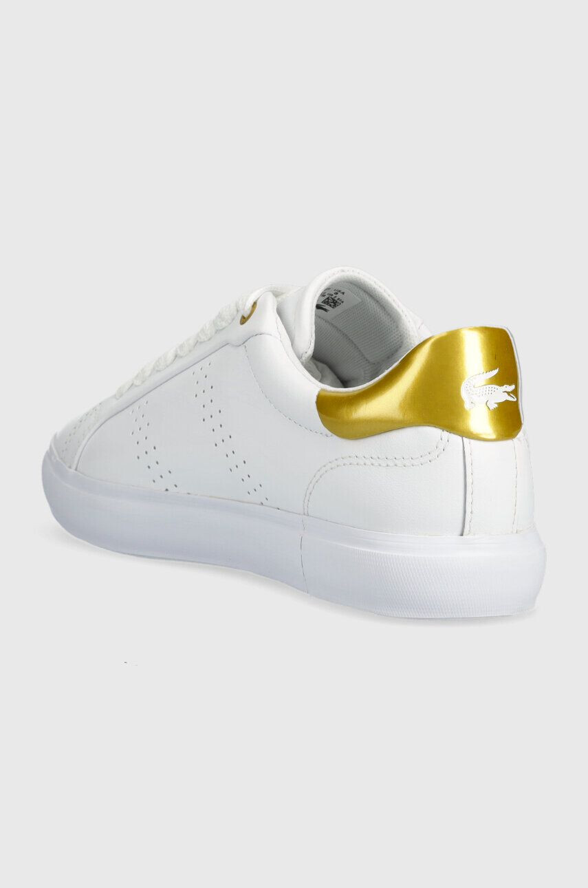 Lacoste sneakers din piele Powercourt 2.0 culoarea alb 45SFA0034 - Pled.ro