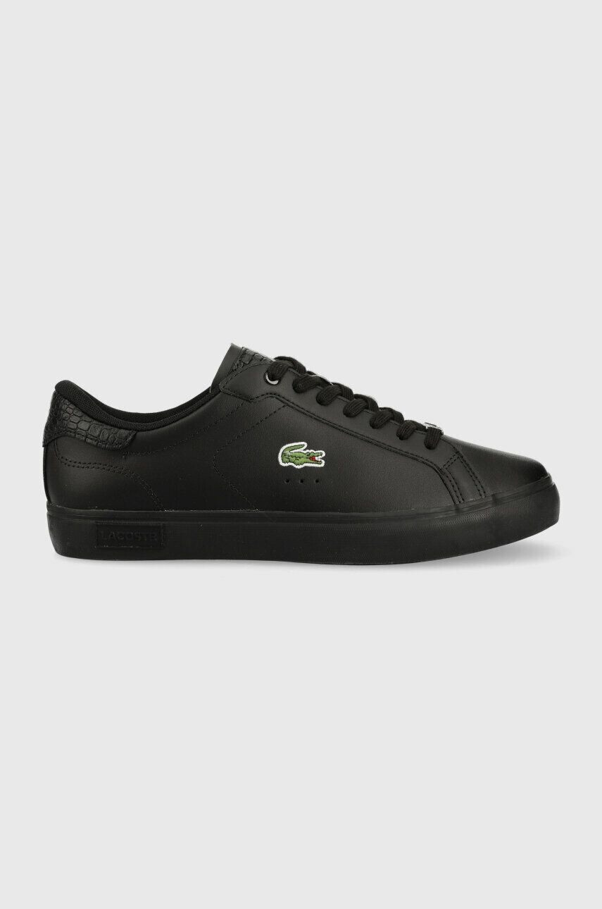 Lacoste sneakers din piele POWERCOURT culoarea negru 41SMA0030 - Pled.ro