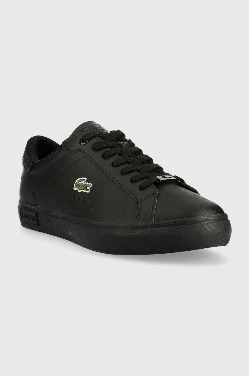 Lacoste sneakers din piele POWERCOURT culoarea negru 41SMA0030 - Pled.ro