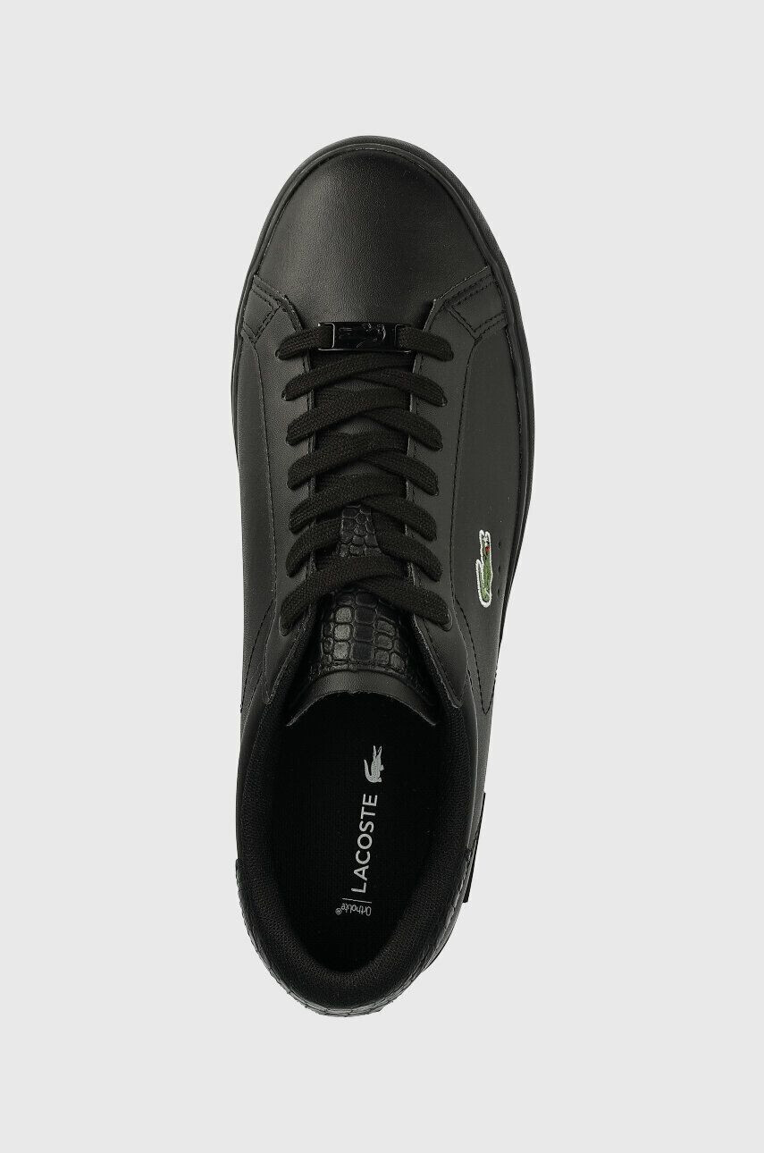 Lacoste sneakers din piele POWERCOURT culoarea negru 41SMA0030 - Pled.ro