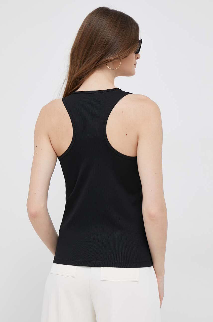 Lacoste top femei culoarea negru - Pled.ro