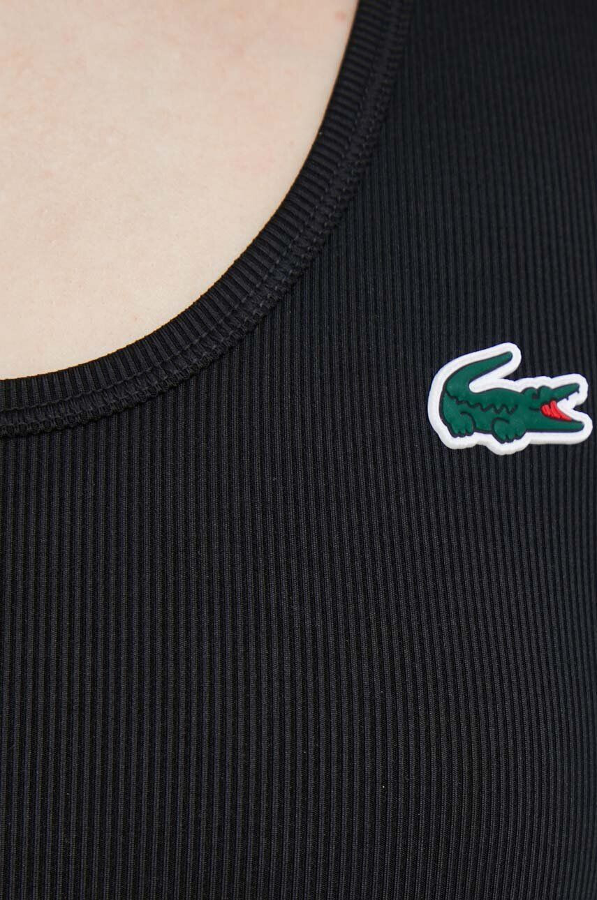 Lacoste top femei culoarea negru - Pled.ro