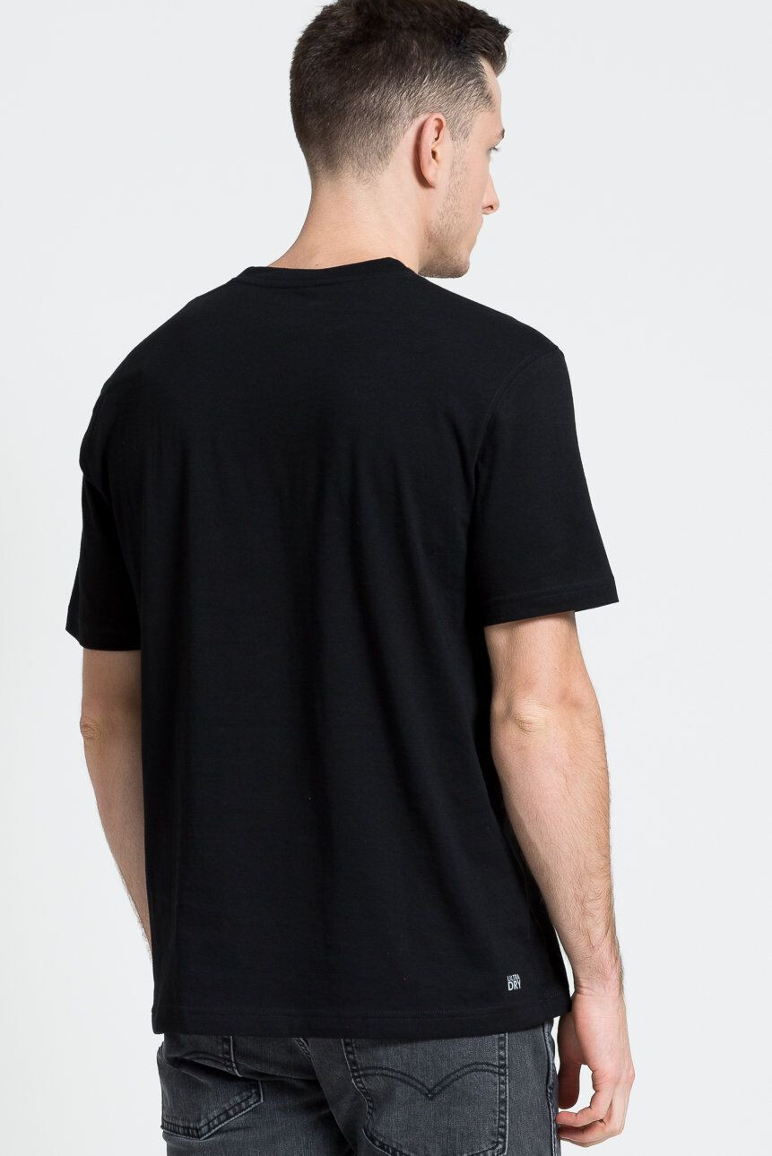 Lacoste tricou culoarea negru material neted TH7618-001 - Pled.ro