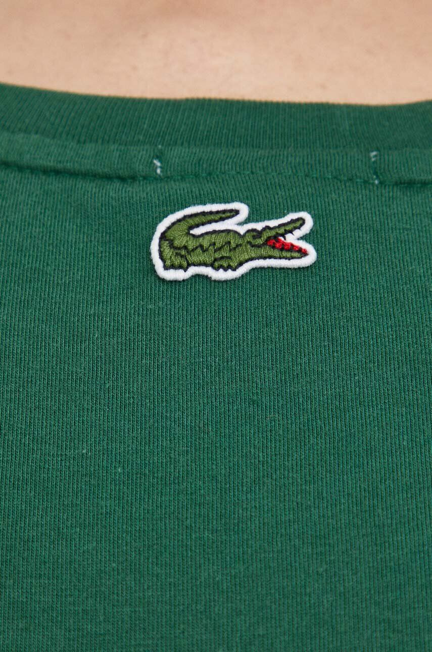 Lacoste tricou din bumbac culoarea verde cu imprimeu - Pled.ro