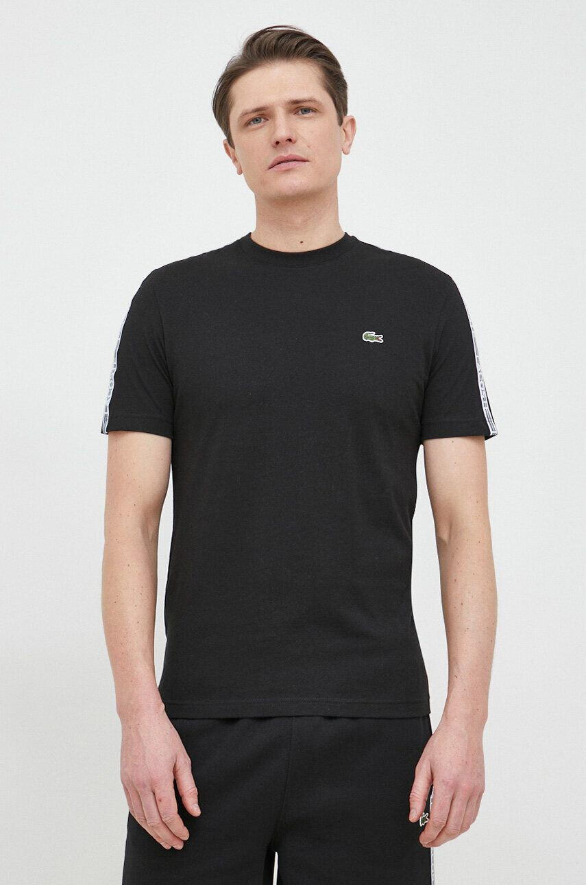 Lacoste tricou din bumbac culoarea negru cu imprimeu TH5071-001 - Pled.ro