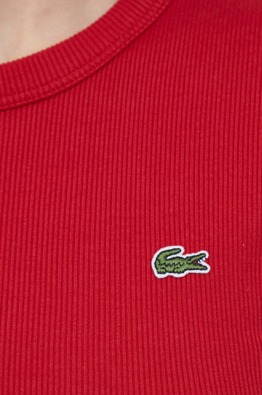 Lacoste tricou din bumbac culoarea rosu - Pled.ro